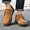 Autumn Men Casual Shoes Suede Leather Work Male Lace-Up Flats Sneakers Platform British Business Party Dress Shoes