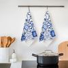 2pcs/set Kitchen Towels 40x60cmblue bohemian styleHand Towels Christmas Decorations for Home Noel Dish Towels Gifts