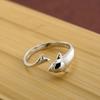 S925 Sterling Silver Romantic Dolphin Love Open Ring Korean Dolphin Ring Ornament