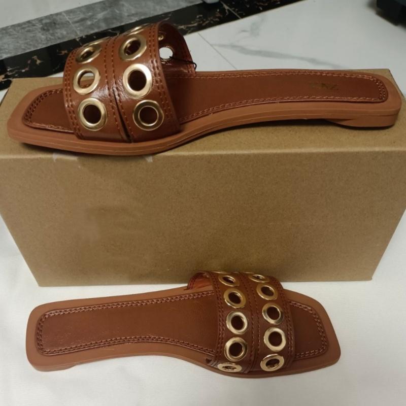Fashion Designer Woman Flat Slippers Luxury Designer Sandals Casual Bottom Slippers Summer Women Sandals New Shoes for Women
