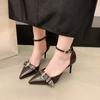 Women Sandals  2026  Summer Sexy Pointed Toe High Heels New Brand Designer Elegant Slip on Party Dress Women Sandals Zapatos
