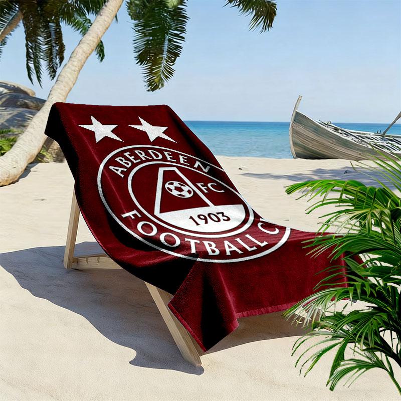 Toalla de Playa con Estampado del Logo de Aberdeen, Toalla Grande Suave de Secado Rápido para Playa, Camping, Natación