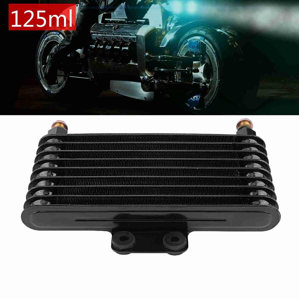125ml Chłodnica Oleju Układ Chłodzenia Oleju Silnikowego Radiator Zestaw do Silnika GY6 100CC‑150CC Czarny