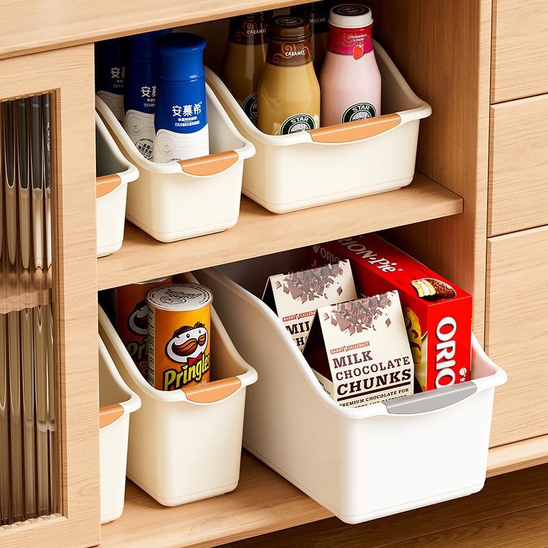 Kitchen Organizer Box Household Large Capacity Multifunctional Cabinet Plastic Storage Box Pulley