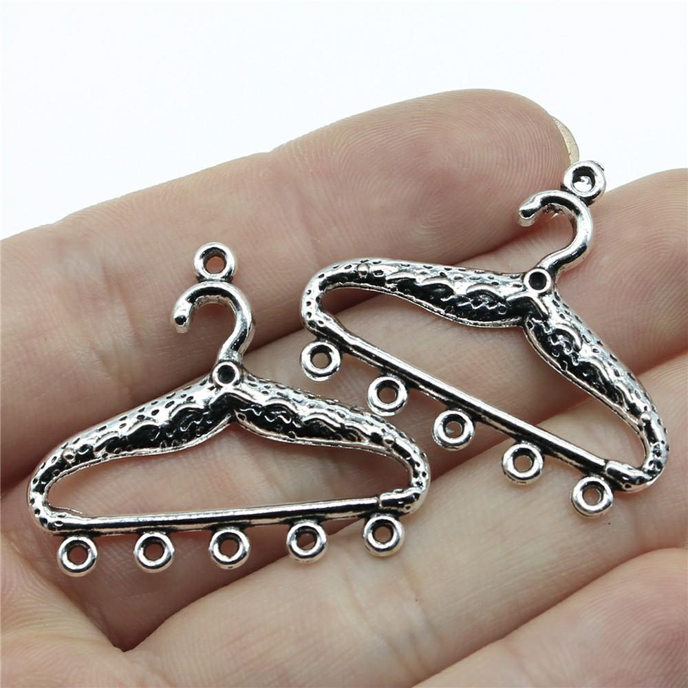 6pcs Antique Silver Color Earring Connector Charms For Jewelry Making Charms Earring Connector Jewelry Findings DIY