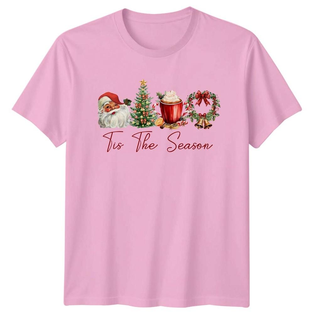 Tis The Season Christmas Holiday Santa Hot Chocolate Unisexs Unisexs Graphic Tee