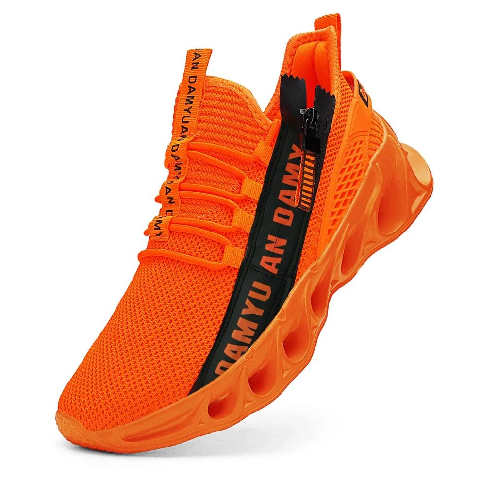 Fashion Fujeak New Style Men Running Shoes Lace Up Athletic Shoes Fashion Outdoor Walking Jogging Sneakers Mesh Casual Shoes Zapatillas