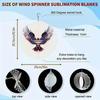 1pc Patriotic Eagle & American Flag Metal Mandala Wind Chime - 360° Rotating Hook, No Batteries Needed, Durable Outdoor Garden & Balcony Decor