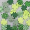 30pcs Green and Glitter Four-Leaf Clover Patches,Dual-Sided, DIY Crafts, Pet Accessories,Shoe and Hat Decorations,craft Supplies