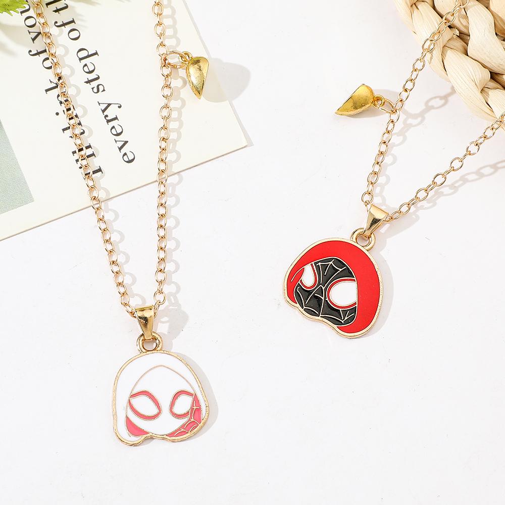 Set di 2 collane Marvel Spider-Man per Coppie Accessorio Moda Regalo per Migliori Amici