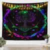 Chinese Dragon Tapestry, Black Dragon with Red Peony and Butterfly Print Wall Hanging for Bedroom, Living Room Decor