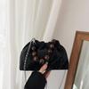 Foreign Style Fashionable Simple Beaded Handbag 2025 Spring and Summer New Versatile Ins Shoulder Messenger Bag Bucket Bag Women
