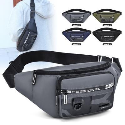 New Men's Camouflage Casual Simple Fanny Pack Men's Outdoor Sports Trend Messenger Bag Nylon Cashier Change Bag