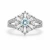 Elegant Temperament Snowflake Ring: Copper Inlaid Zircon Diamond Wedding Party Accessory