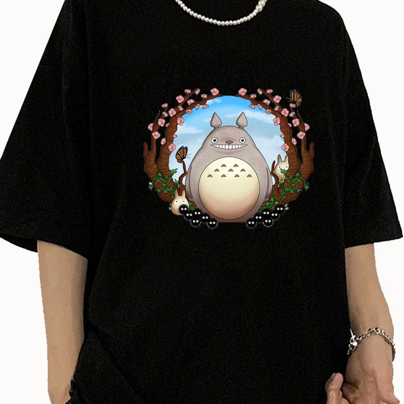 2026 Anime Totoro Studio Ghibli T Shirt Women Harajuku Ullzang T Shirt Fashion Anime T-shirt Funny Cartoon T Shirts Top Tees Female
