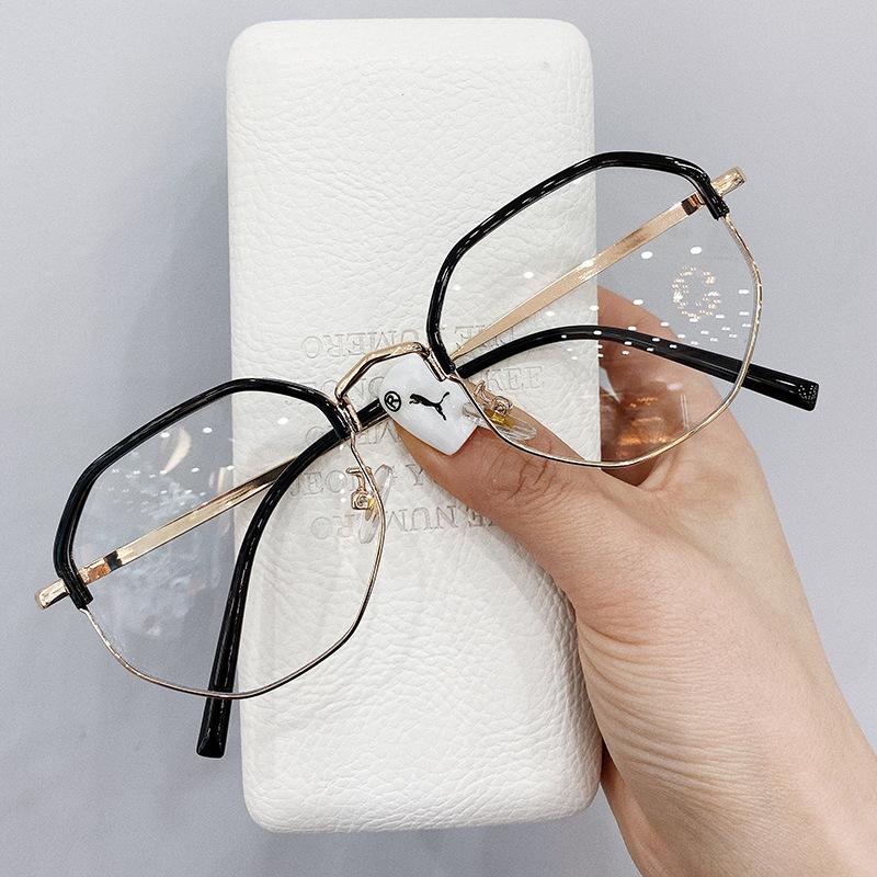 

Fashion Style Glasses Frames TR90 Material Semi-rimless Frames Woman Blue Light Blocking Eye Glasses for Men