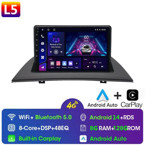 Android 14 Carplay Auto For BMW X3 E83 2004 - 2012 Car Radio GPS Player Multimedia stereo 360 Camera Navigation Video AI Voice