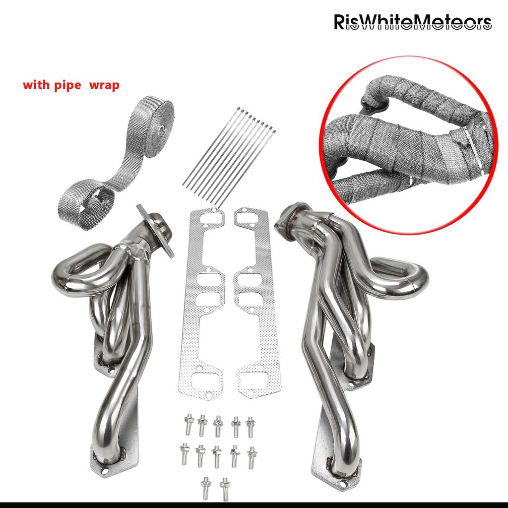 Stainless Exhaust Headers Wrap for 1994-2004 Dodge Ram 1500, 2500, 3500, Dakota, Durango 5.2L/5.9L Magnum V8