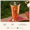 Tumbler with Lid Serving Copper Glass with Brass Lid Tamba Glass with Ayurvedic Health Benefits Ptal Brass and Copper Utensils (600 Ml Tumbler Glass)