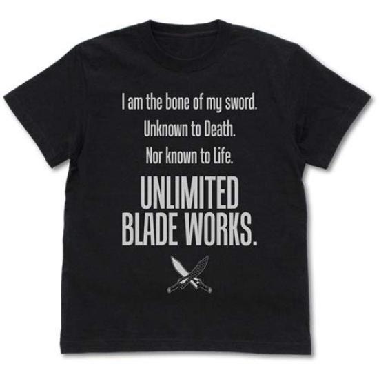 Movie version [Fatestay night [Heaven s Feel]] Unlimited Blade Works T-shirt Ver.2.0BLACK-S