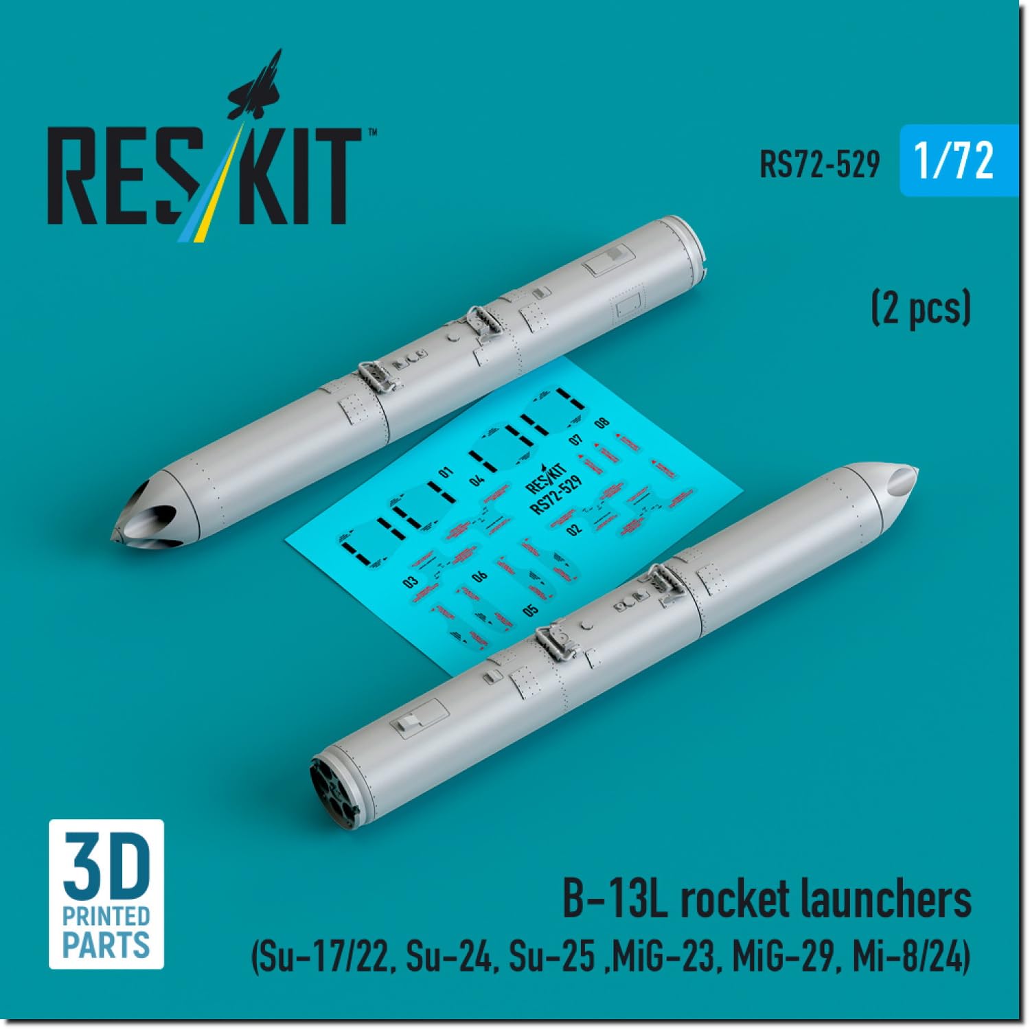 

Reskit 122-мм ракетный блок 2 шт. Пластиковые детали для модели 1/72 Б-13Л RSK72-0529 (Самолет)