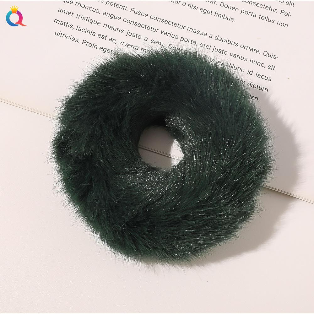 Herbst und Winter Weiche Bindekopf Imitation Kaninchenhaar Dickdarm Haarband Niedlich Flauschig Dickdarm Haaraccessoires