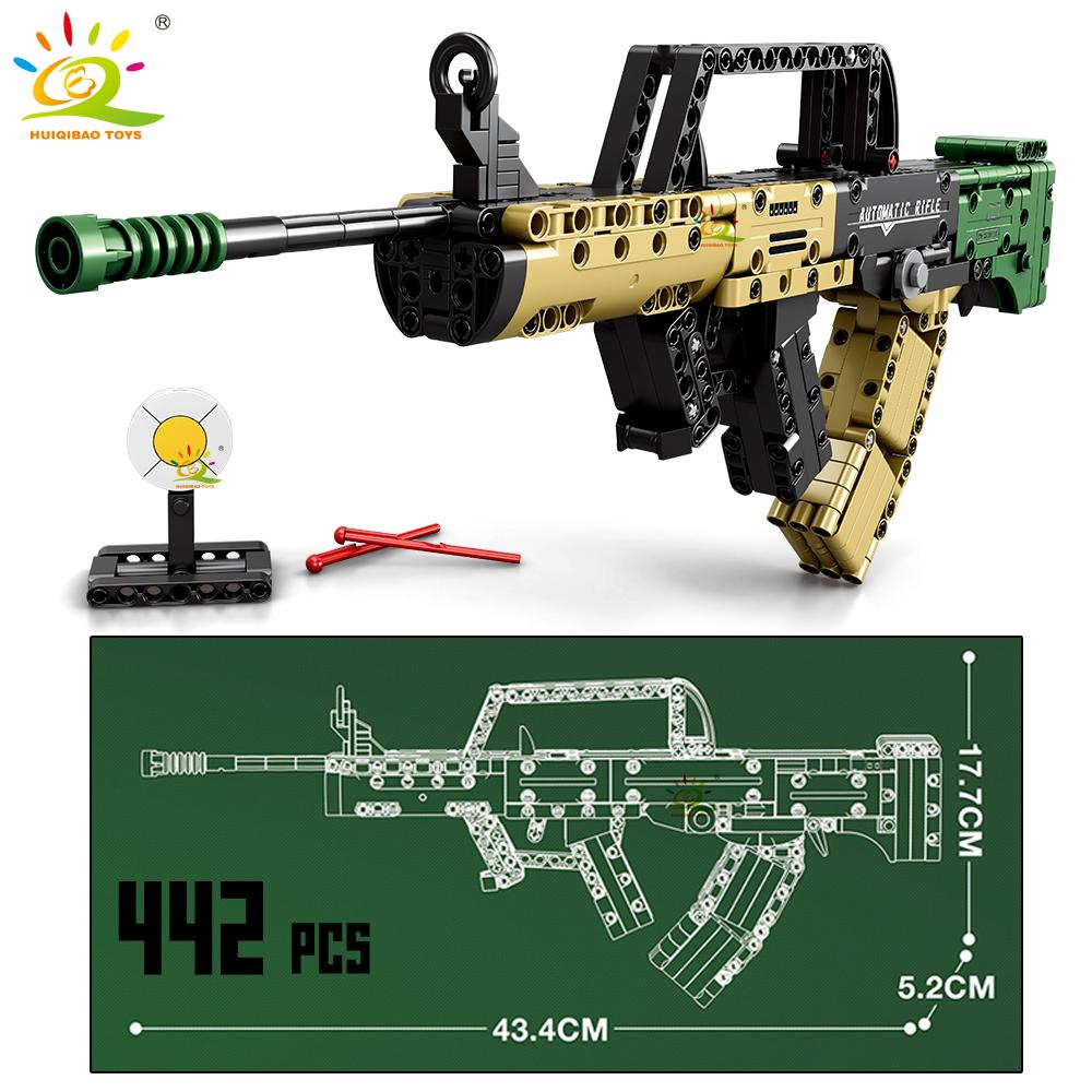 Non-Toxic 98K Ak47 Assault Rifle Model Building Blocks Military Army Weapon Pistol Building Block Imitation Gun Brick Toy For Kid