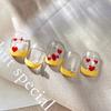 3D Valentine' s Day Love Heart Nail Art Sticker Red White Cross Stars Self-Adhesive Nail Decals 8*10cm Kawaii Heart Nail Sticker