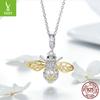 925 Sterling Silver Pendant Perpetual Bee White Gold Plated Fashion Necklace Pendant Scc1125