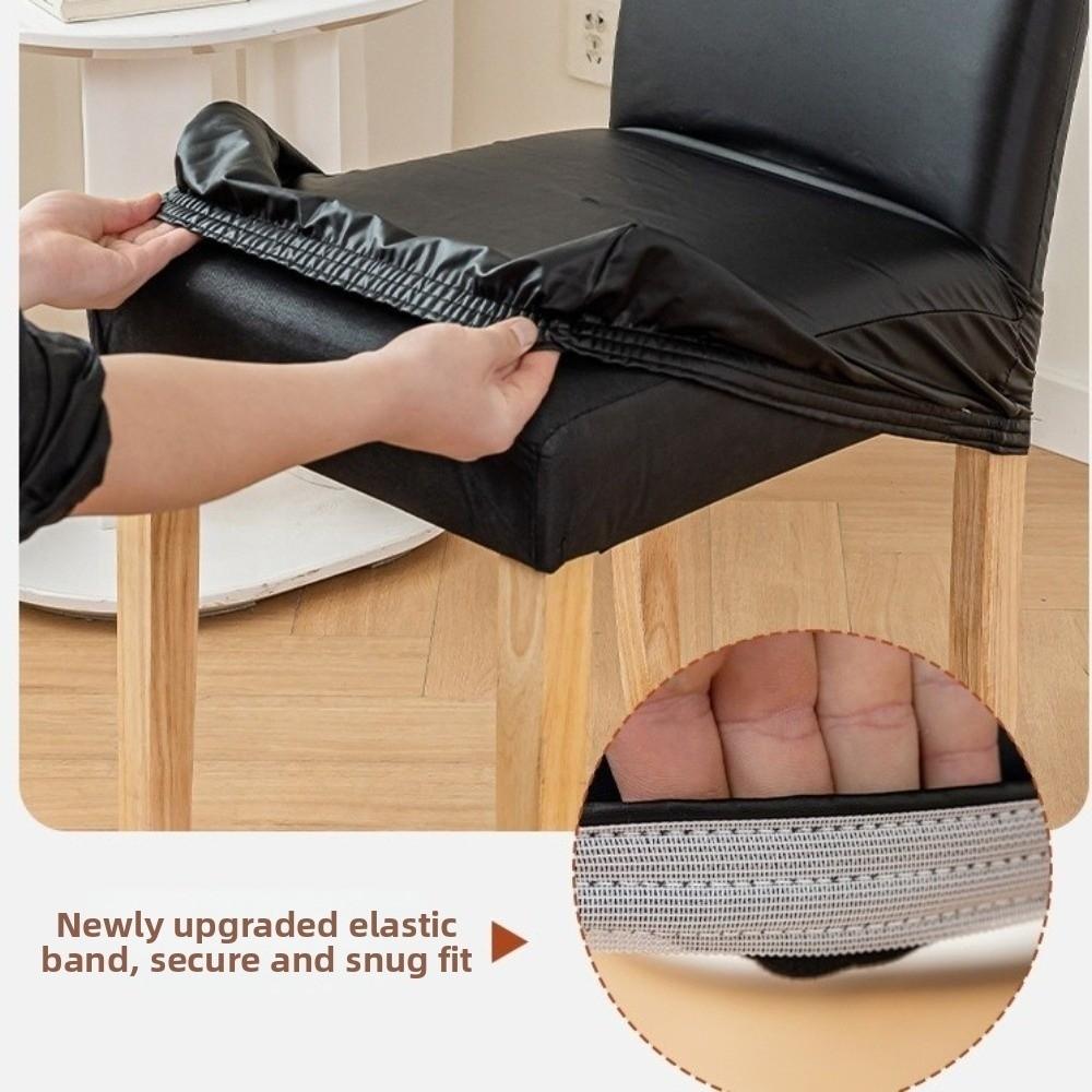 Durable Elastic Stretch Jacquard Chair Cushion Cover Waterproof Solid Color Elastic Chair Cover PU Leather Seat Covers Home