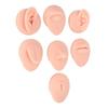 Silicone Body Part Model Soft Silicone Ear Mouth Nose Eye Tongue Navel Model with Display Rack for Teaching Display