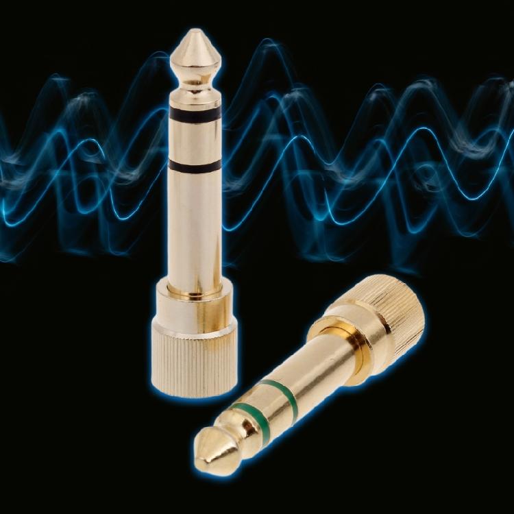 Portable 6.35mm to 3.5mm Socket Adapter Headphone Adapter 1/4 inch to 1/8 inch