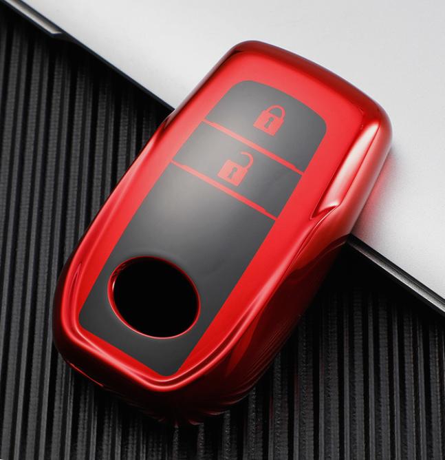 New Car Key Case for Toyota Fortuner Prado Camry Rav4 Highlander Crown 2/3/4 Button Key Cover Holder Shell Fob Protector Accessories