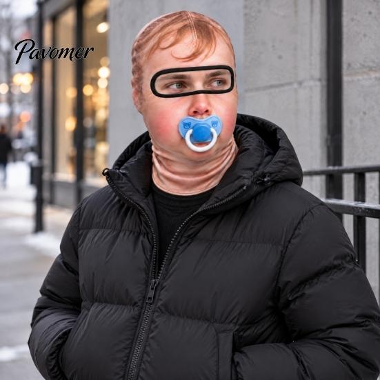 Realistic Face Balaclava Old Man Ski Mask, 3D Funny Balaclava, Novelty Winter Sports Headgear Cover with Neck Coverage for Skiing Snowboarding Outdoor