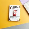 10/20/30/40/50Pcs Christmas Pocket Hug with Positive Card Emotional Support Santa Reindeer Snowman Tree Gingerbread Pocket Token Inspirational Gift