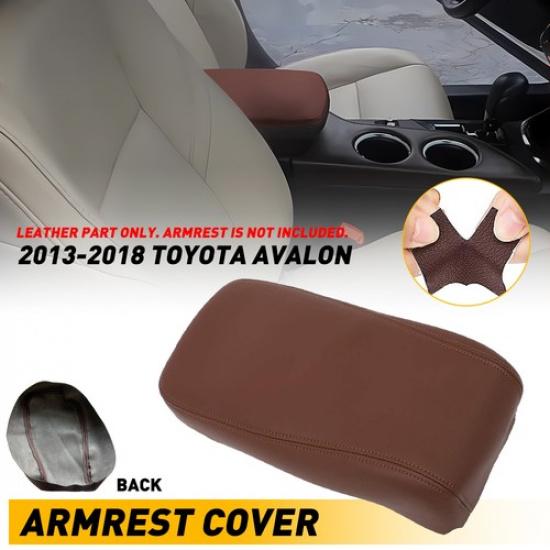 Fits 2013 2014 2015 Toyota 16-2018 Avalon Lid Console Armrest Vinyl Cover Brown