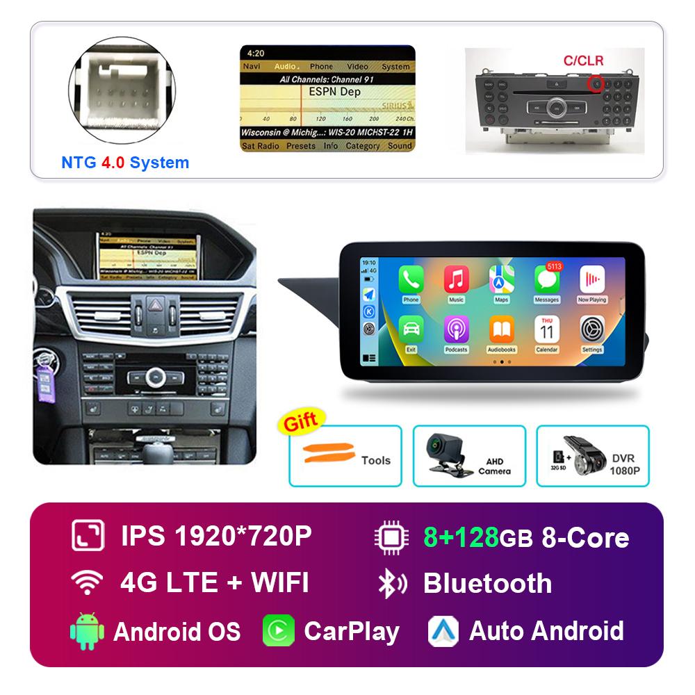 10.25 Inch for Mercedes Benz E Class W212 2009 - 2015 NTG 4.0 4.5 System Android Car Radio Multimedia Player GPS HD Touch Screen