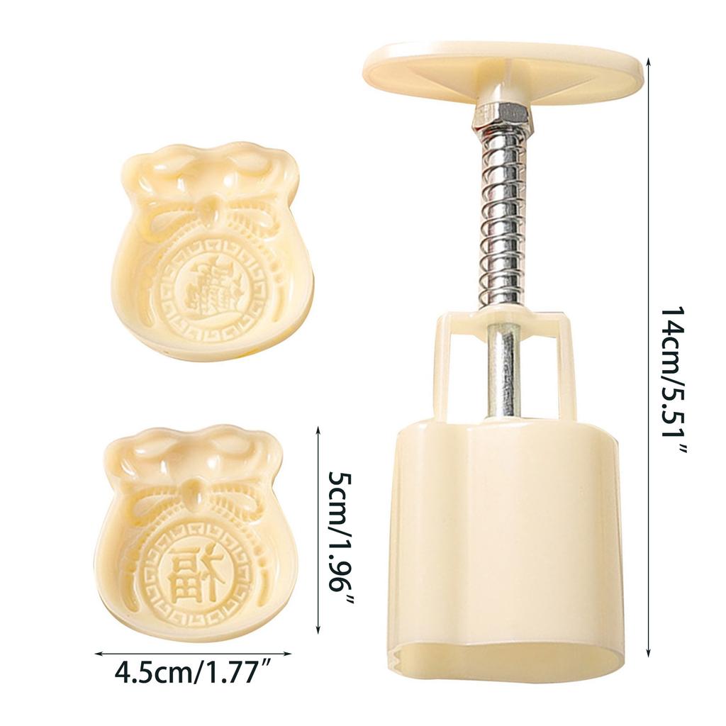 50g Durable Mooncake Mold Blessing Bag Shape Mung Bean Cake Molds Plastic Material DIY Mooncake Tools for Kitchen Baking