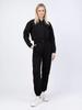 European and American Sports Women's Suit, Zipper Cardigan, Solid Color Top, Long Lace-up Casual Pants Two-piece Set