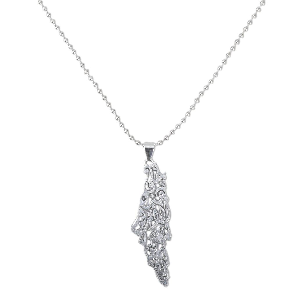Hollow Out Lebanon Charm Neckchain Versatile Titaniums Steel Necklace Adjustable Length Clavicle Chain for Parties