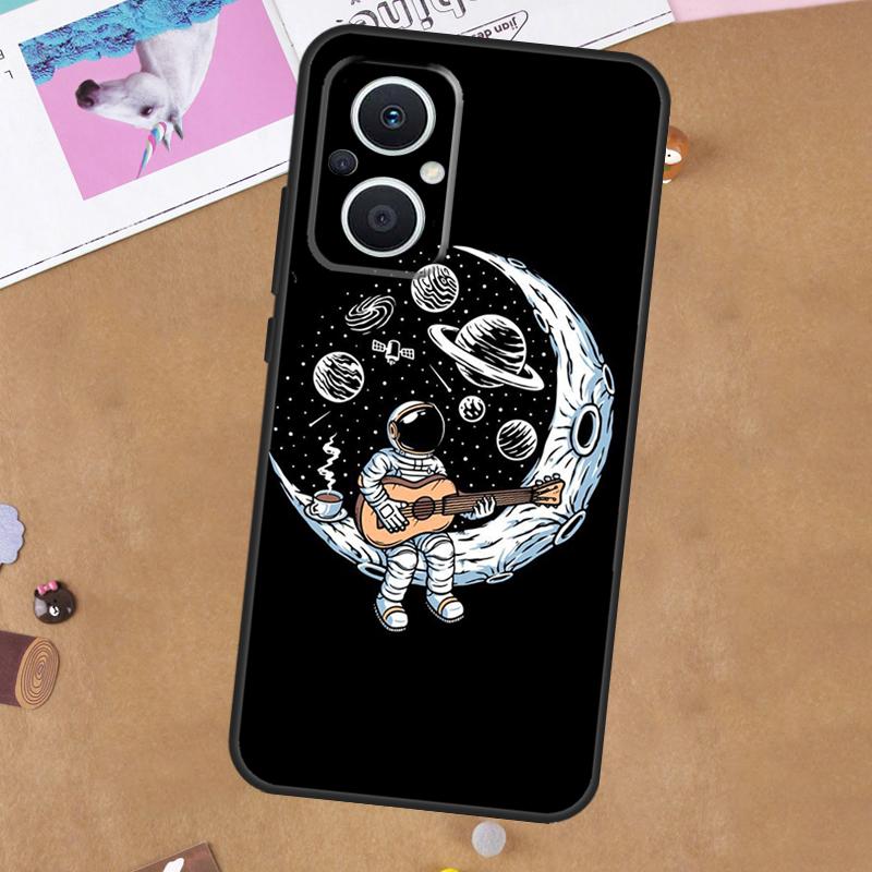 Moon Stars Space Astronaut Case For OPPO Reno 11 10 Pro 8 7 6 5 4 Lite 8T 5Z 4Z 11F OPPO Find X5 X6 Pro X2 Neo X3 Lite
