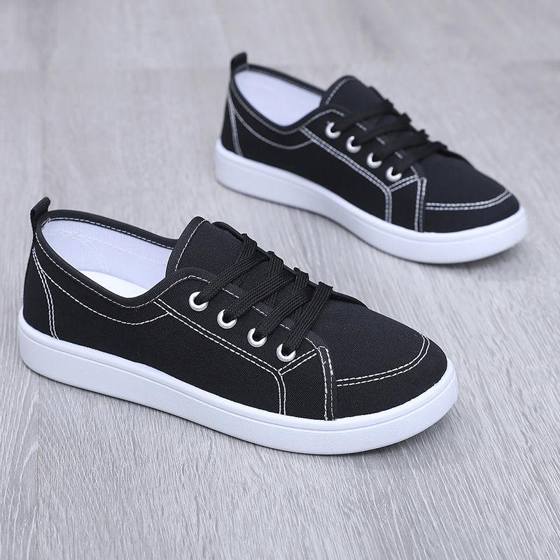 Sommer Neue Canvas Schuhe für Damen Flache Board Schuhe Atmungsaktive Studenten Freizeit Sportschuhe für Damen