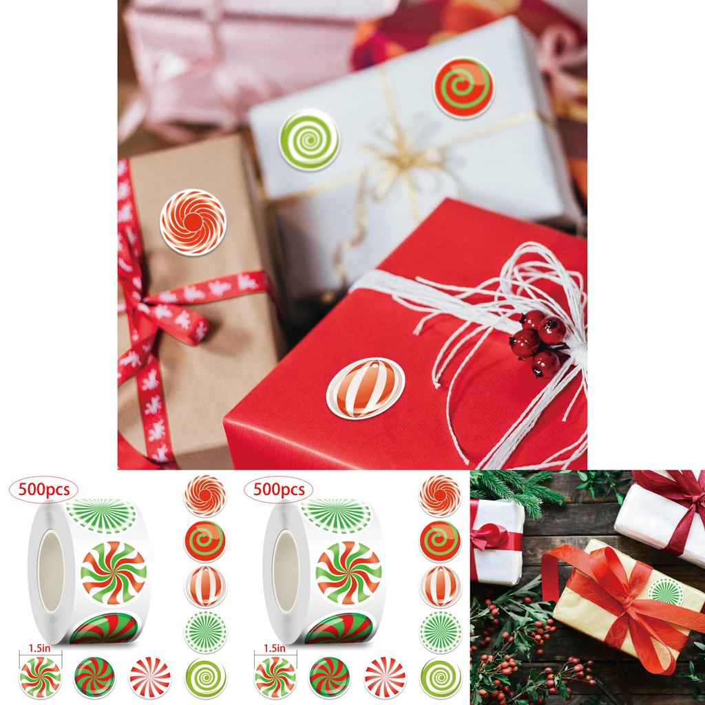 Xh097 Colorful Diy Christmas Candy Roll Labels For Kids Home Crafting Fun