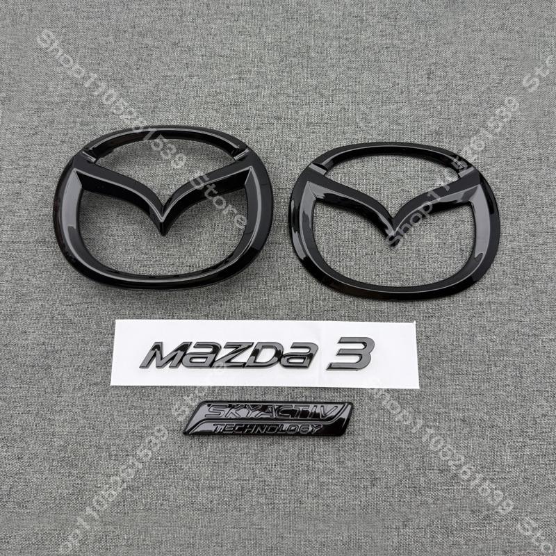 Car MAZDA 3 black Logo Emblem Buckle Stickers for MAZDA3 2014 2015 2016  Logo  Car Front Badge Rear Decals Auto Accessories