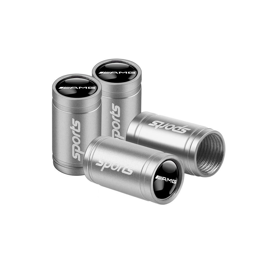 

4Pcs Sport Car Badge Tire Valve Core Cap Car Wheel Valve Trim Covers For Mercedes Benz W204 W124 W201 W212 W220 W205 GLA CLA AMG
