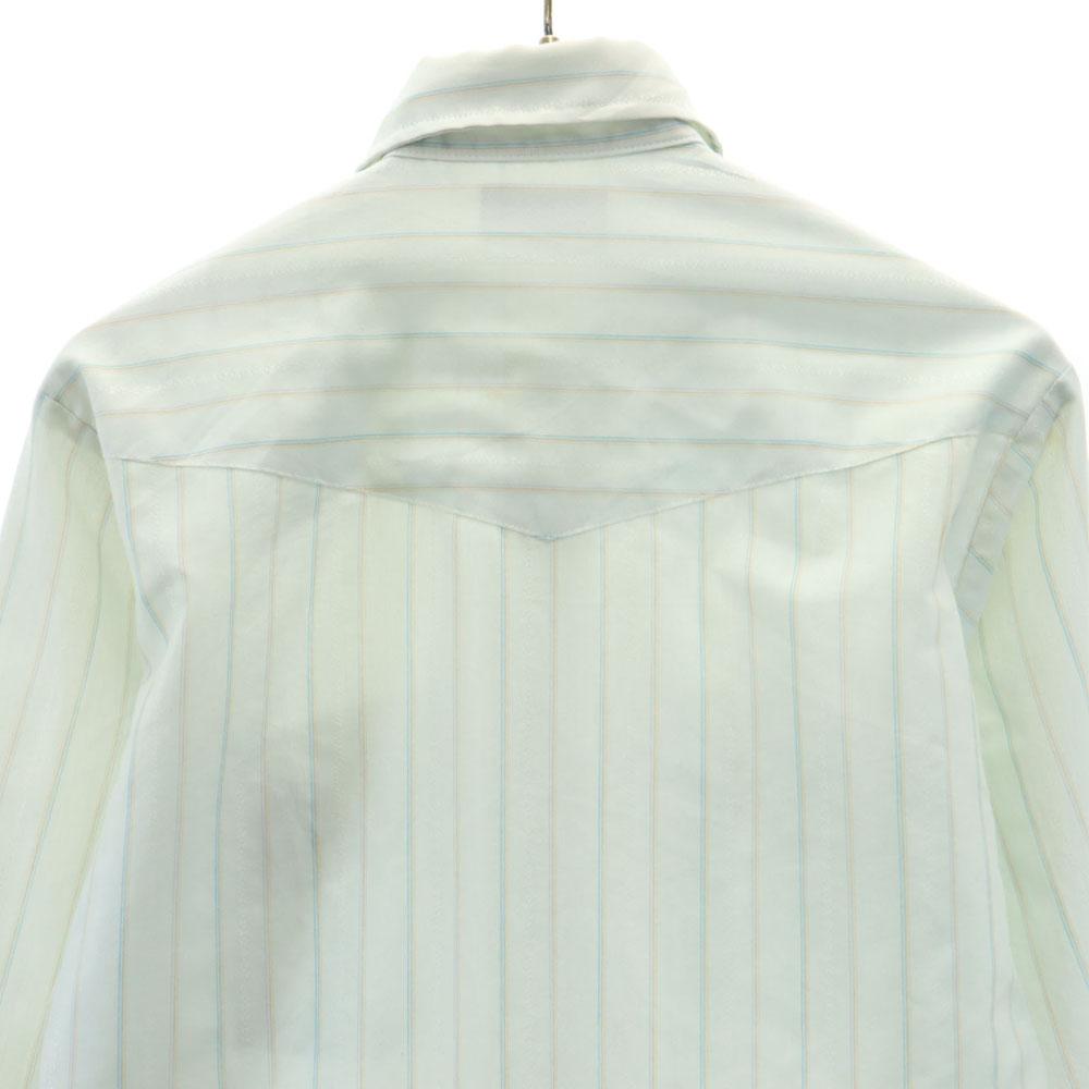 Silver Collection by KARMAN 70s Vintage Striped Pattern Long Sleeve Western Shirt Men's Used
