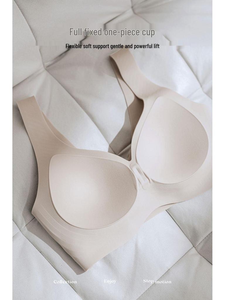 Cloud-Feel Women's Seamless Wireless Bra - Comfortable Medium-Thin Anti-Sag Vest Style with Fixed Cups
