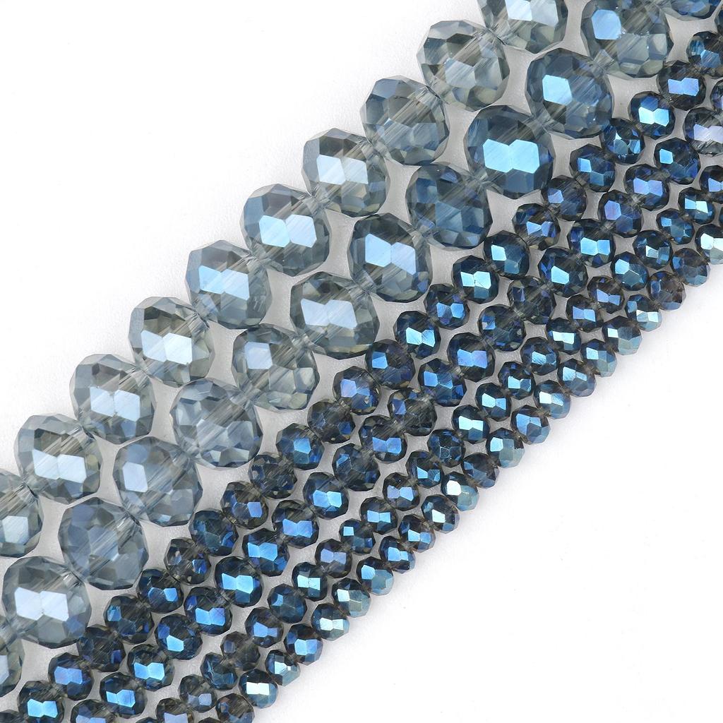 1 Stück 16 Stil AB klare Rondelle Österreich Kristallperlen facettierte tschechische Glasperlen lose Abstandsperlen für Schmuckherstellung DIY Armband Zubehör