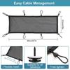 Cable Organizer Holder Under Desk Wire Management Net Large Capacity Flexible Adjustable Under Desk Mesh Wires Plugs Organizer