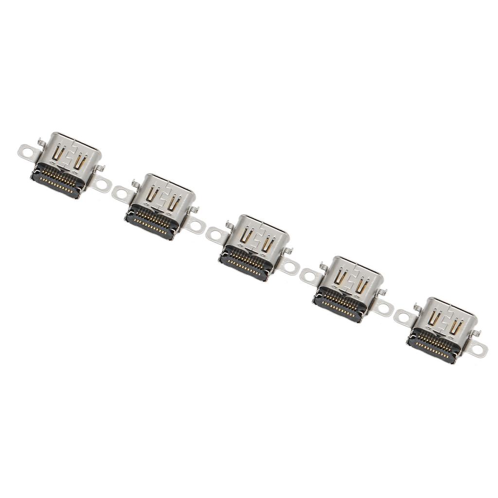 Game Console Type C Socket Replacement Gamepad Power Charging Port for SWITCH OLED 5pcs